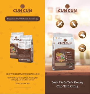 Thức ăn cho chó cuncun gói 1,5kg