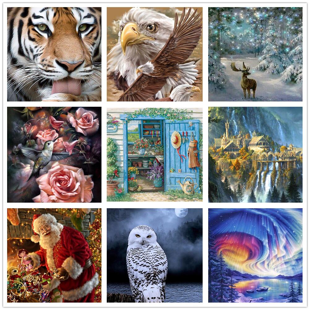 Bộ Tranh Đính Đá 5D Tự Làm Toàn Diện Hình Tròn Cho Người Lớn