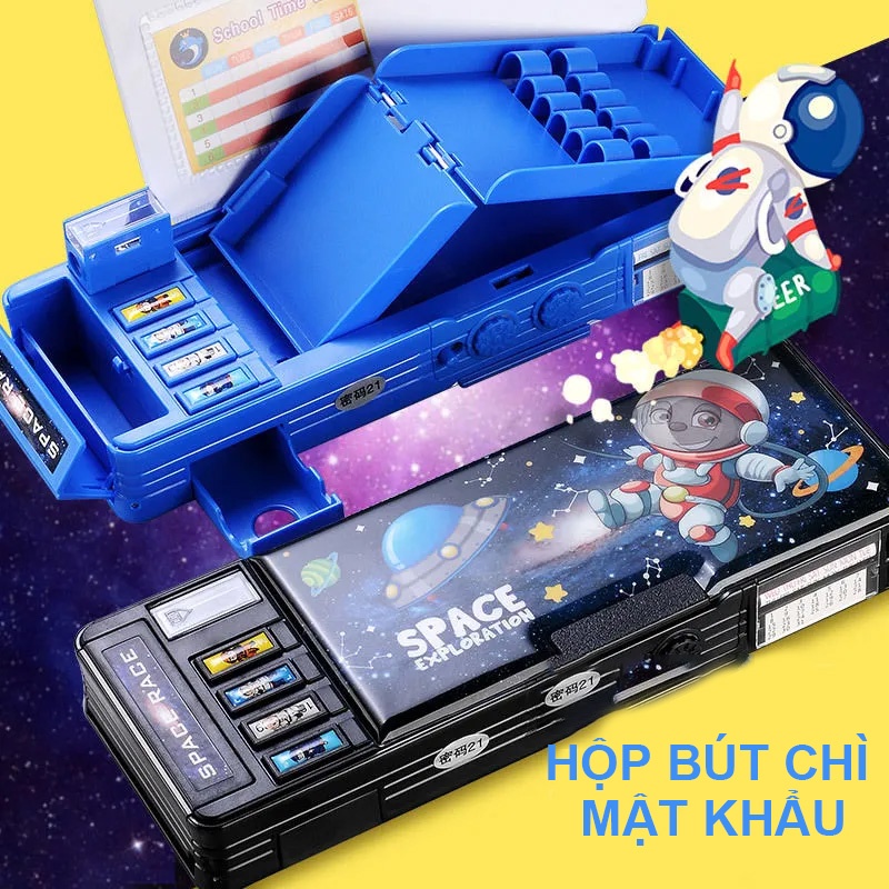 Hộp Đựng Bút Bằng Nhựa Có Mật Khẩu Đa Năng Cho Học Sinh Tiểu Học