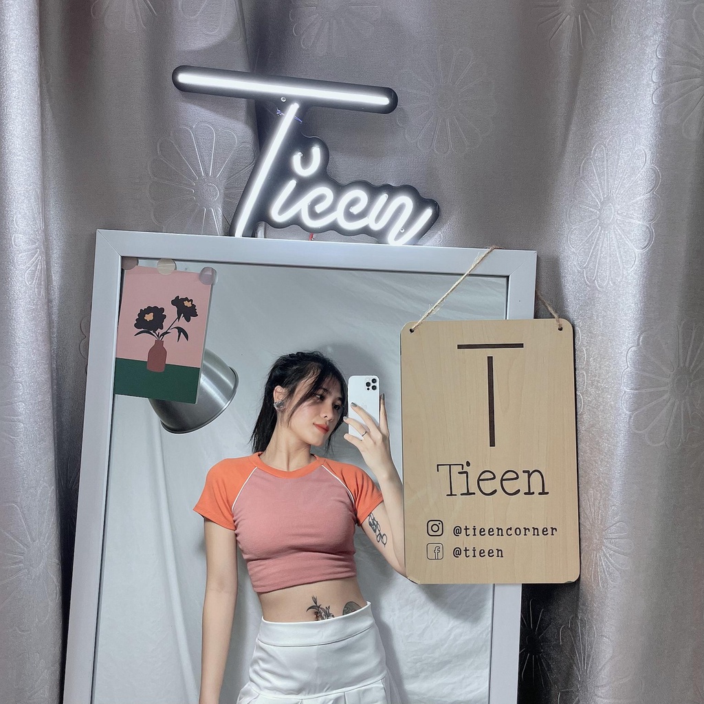 Áo croptop RAGLAN form ôm chuẩn dáng cá tính