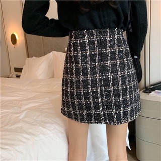 [order] Chân váy chữ A chất dạ tweed