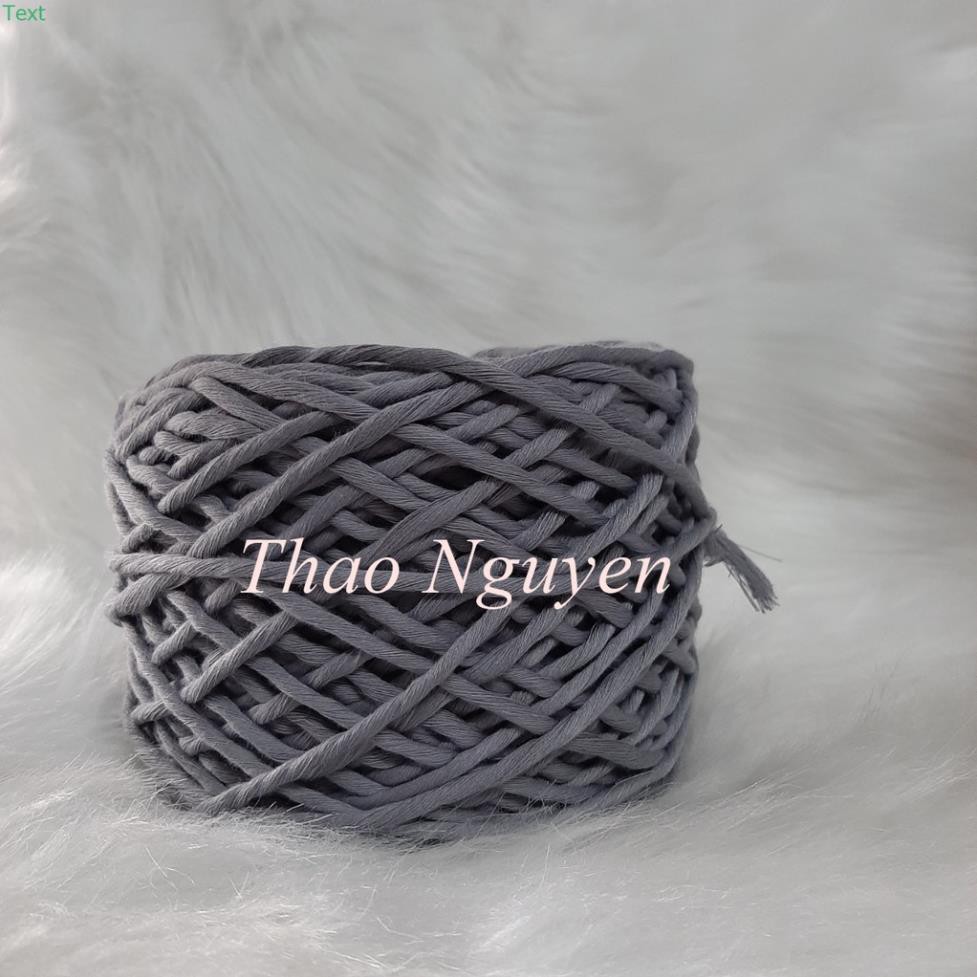 Dây thừng se  macrame , dây cotton 1 xoắn - 5mm. Nhiều màu sắc.