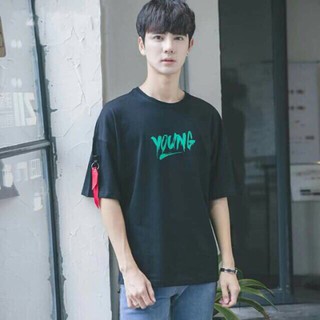 Áo thun đan dây tay Young, áo thun nam nữ TR098