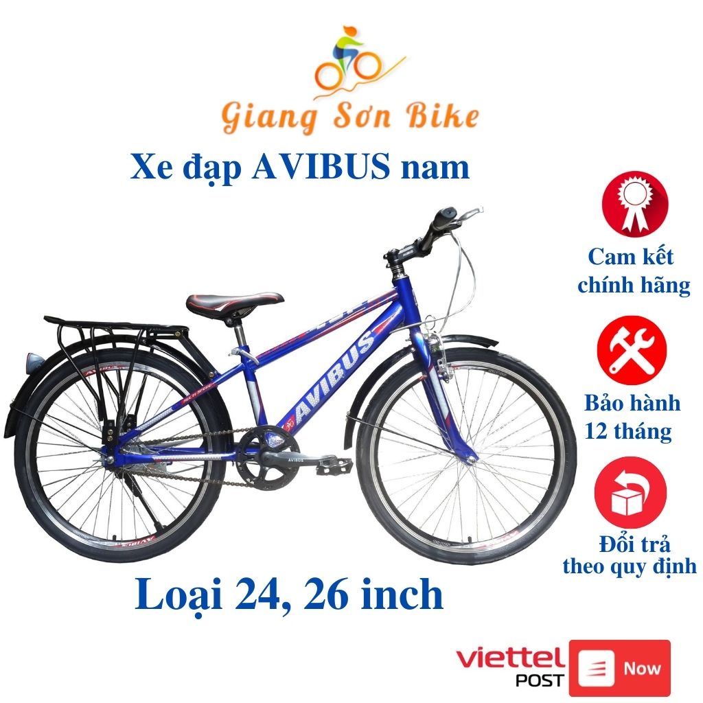 Xe đạp AVIBUS nam bánh 24- 26 inch, xe đạp cào cao chính hãng, giá rẻ- GIANG SƠN BIKE.
