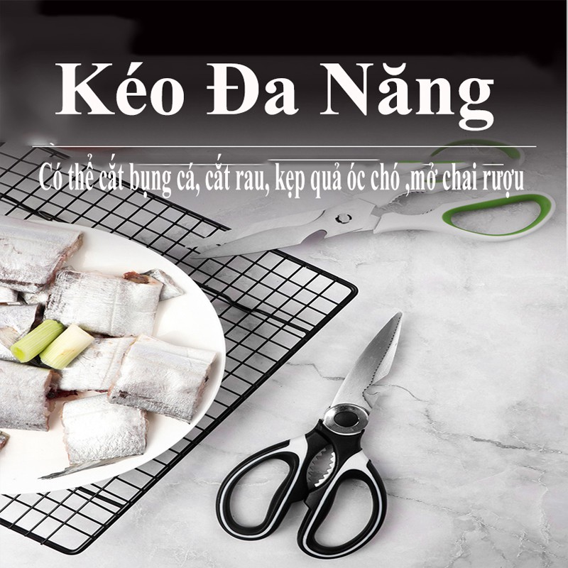 Kéo Làm Bếp Đa Năng Siêu Sắc, Kéo Cắt Gà, Cắt Vịt, Cắt Thịt Các Loại