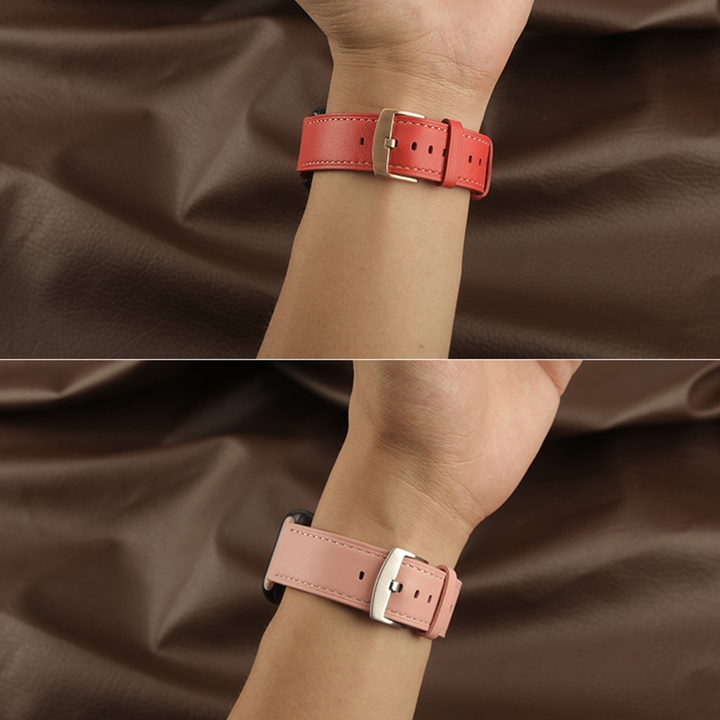 Dây Đeo Bằng Da Thoáng Khí Có Thể Giặt Cho Đồng Hồ Thông Minh Huawei Iwatch Fit 2