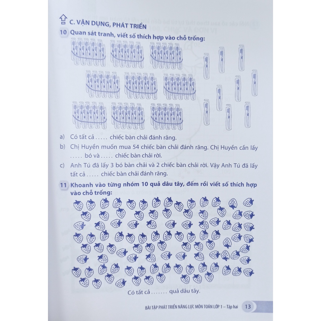 Sách - Bài tập phát triển năng lực môn Toán lớp 1 tập 1 (CD)