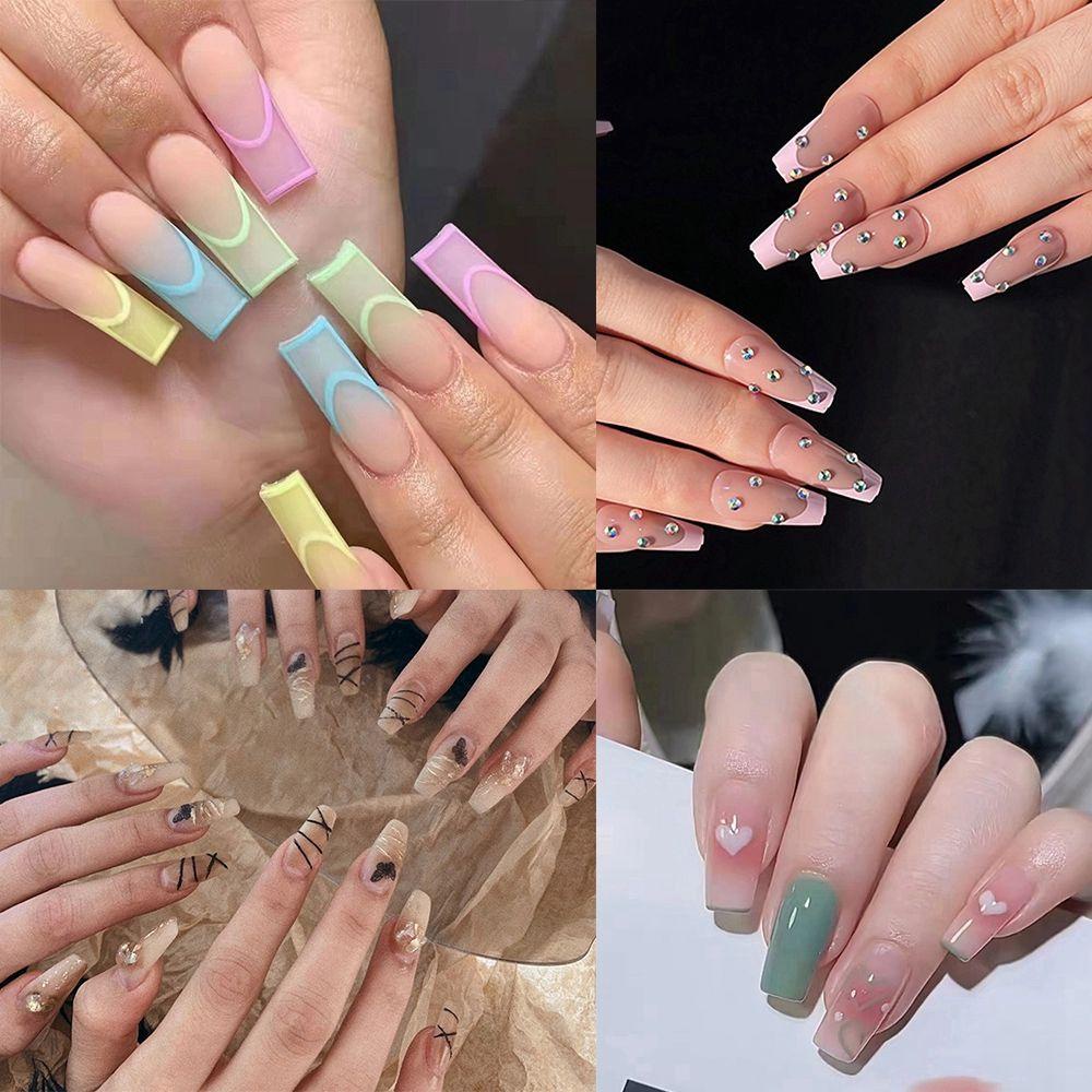 XIANTIN Bộ 24 Móng Tay Giả Che Phủ Toàn Diện Tháo Rời Được