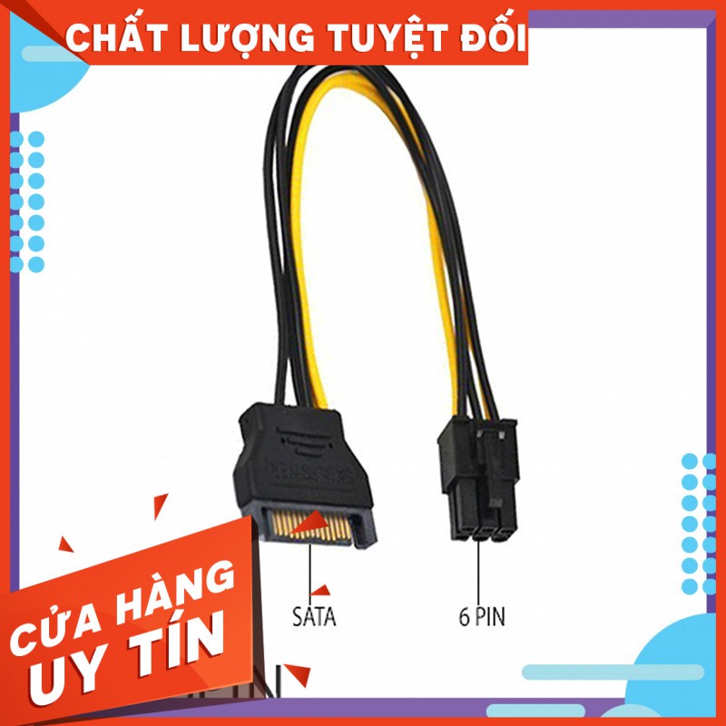 [FREESHIP-150K] CÁP NGUỒN SATA RA 6 PIN CHO VGA CARD 20cm