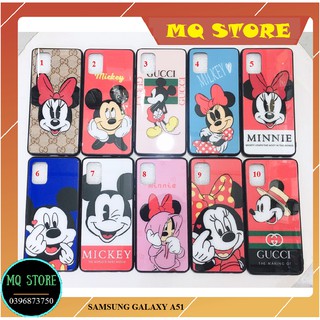 ỐP LƯNG SAMSUNG A51 ỐP MẶT GƯƠNG HÌNH MICKEY -MINNIE ĐÁNG YÊU
