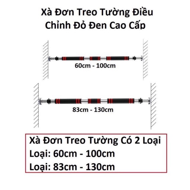 Thanh xà đơn treo tường, gắn cửa điều chỉnh DC009