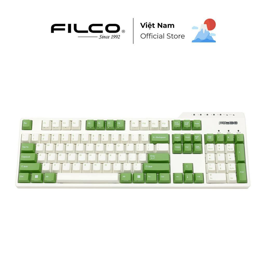 Bàn phím cơ Filco Majestouch Convertible 3 Matcha Fullsize/TKL - Hàng Chính Hãng