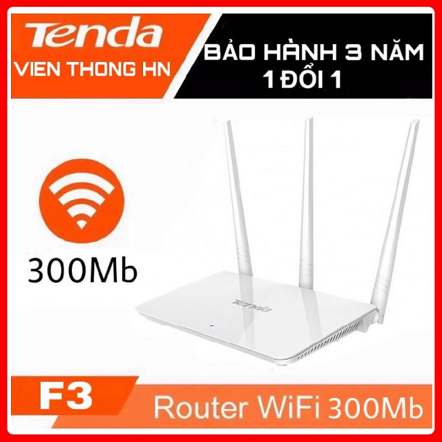 Bộ phát Wifi Tenda F3 Chính Hãng - Bảo hành 36 Tháng