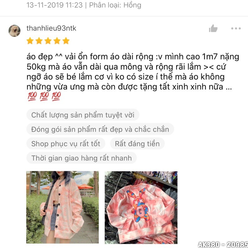 Áo Khoác Cardigan Nữ Nỉ Bông 3D Dày Dặn Hàng QC LOANG MÀU THỎ CAM - AK3380 | BigBuy360 - bigbuy360.vn