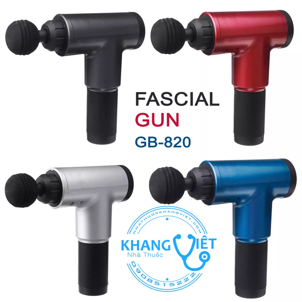 Máy Massage Cầm Tay 4 Đầu 6 Chế Độ  -  Máy Massage Trị Nhức Mỏi Vai Gáy, Đau Giãn Cơ