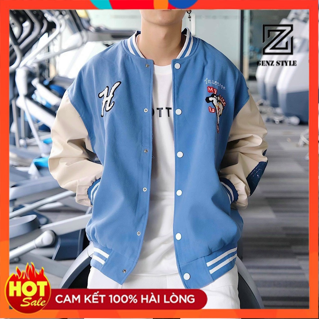 Áo Khoác Nỉ Bomber, Áo khoác Unisex 2 Lớp, Áo Khoác Nỉ dày dặn Siểu HOT. K083
