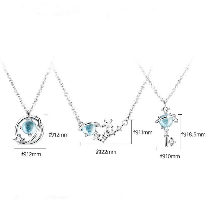 Dây chuyền mặt đá sapphire xanh dương sang trọng