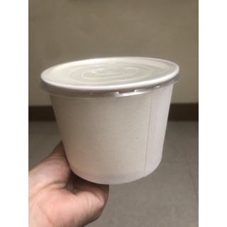 Tô giấy 600 ml đựng cháo, sup, nước lèo, có nắp hoặc không nắp