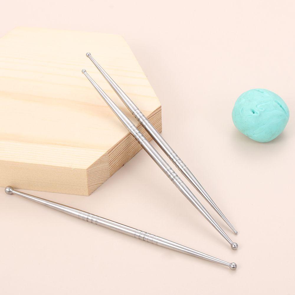 Set 3 Thanh Điêu Khắc Tạo Hình Đất Sét Bằng Thép Không Gỉ Diy