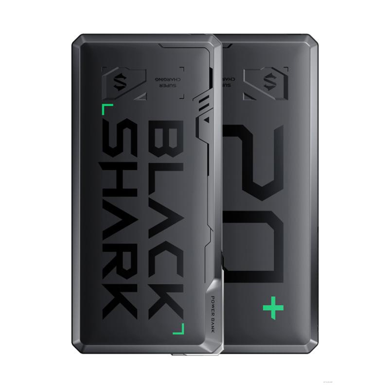 Sạc dự phòng cá mập đen 20000mAh tương thích với sạc dự phòng Type-C + pin dự phòng