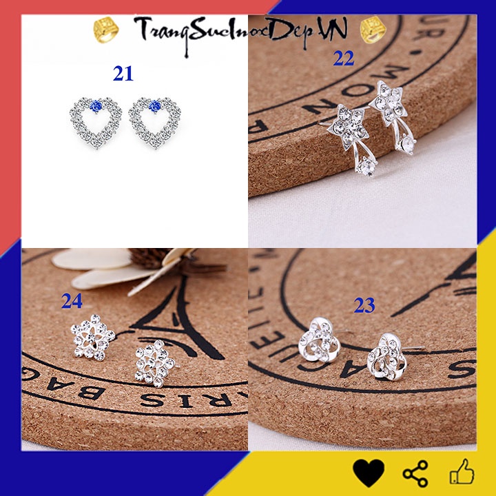 Bông tai nữ phong cách Hàn Quốc xinh xắn, dễ thương, dễ phối đồ