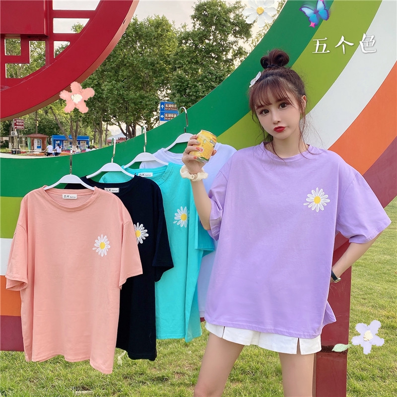 t-shirts new fashion wild casual loose Daisy print loose | BigBuy360 - bigbuy360.vn