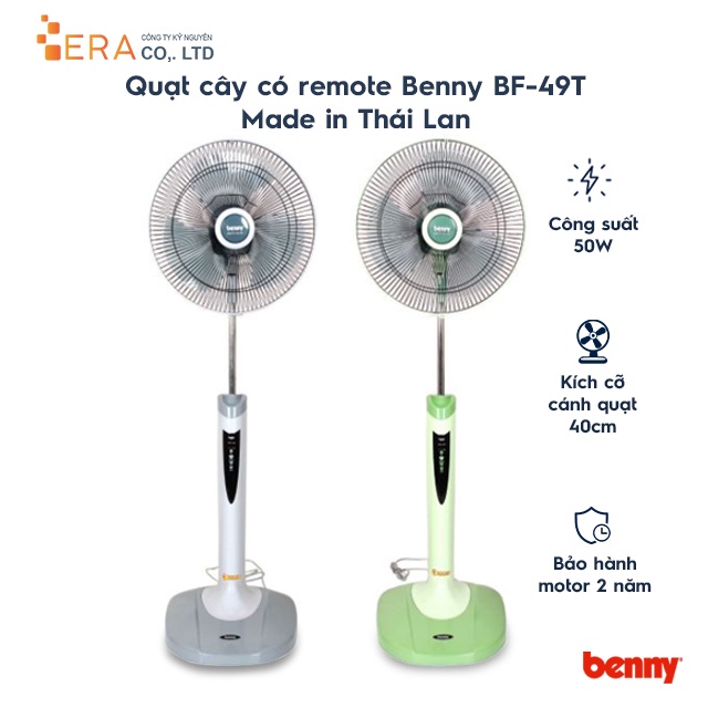 Quạt cây có remote 16&quot; Benny BF-49T made in Thái Lan