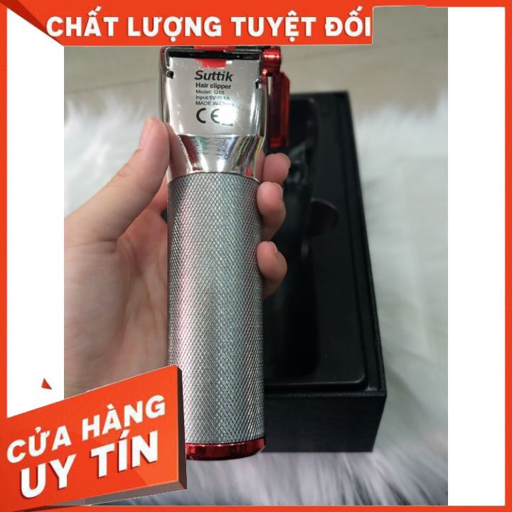 [Siêu Phẩm] Tông đơ cắt tóc Suttik BẠC hair  clipperCHÍNH HÃNG thiết kế sang chảnh, lưỡi thép, chuyên dụng cho salon