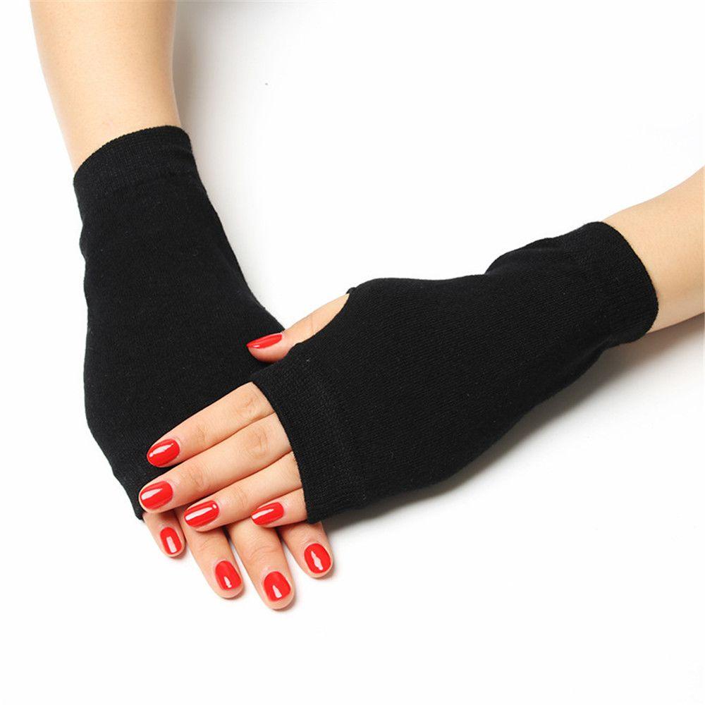 Găng Tay Không Ngón SOFTNESS|Găng Tay Máy Tính Bằng Len Đen