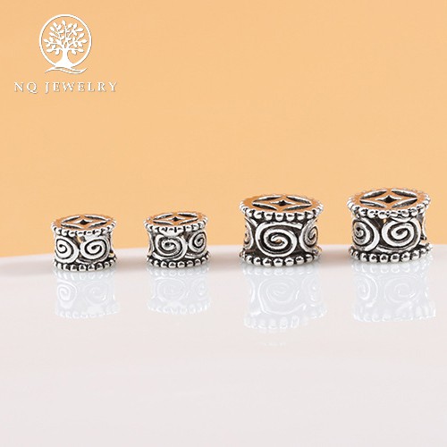 Charm bạc hình tròn bánh răng đặt - NQ Jewelry