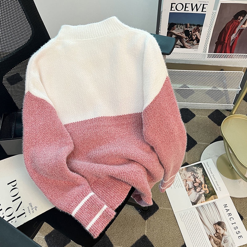 Áo sweater Cổ Tròn Dáng Rộng Phong Cách Thời Trang Mùa Thu Mới