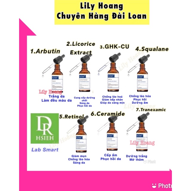 Tinh chất serum dưỡng ẩm chống lão hoá làm trắng da Dr.Hsieh Lab Smart