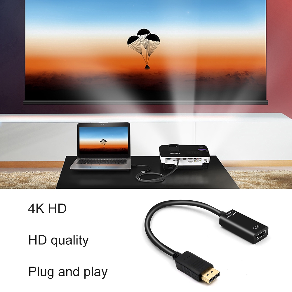 2019 COD Cable Adapter Displayport DP to HDMI 1080P PC / Laptop