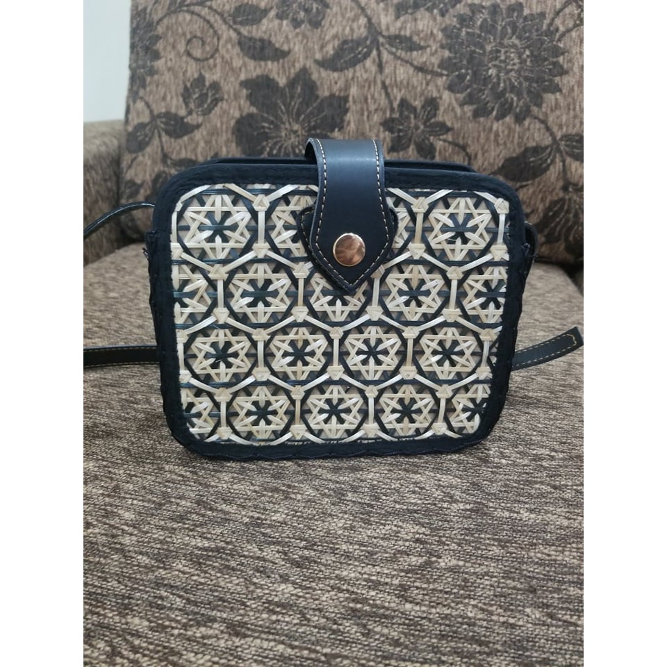 Túi cói form hộp vuông