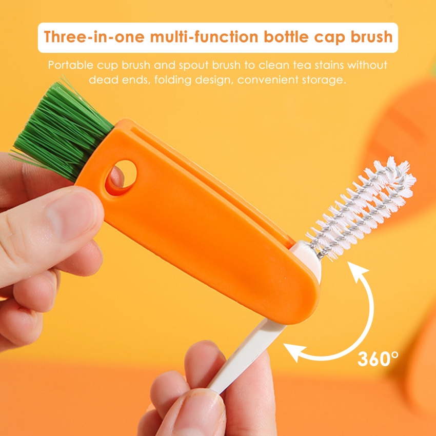 Cọ Vệ Sinh Bình Sữa / Cốc Nước 3 Trong 1 Đa Năng Tiện Dụng