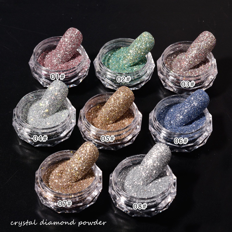 Bột nhũ rắc kim tuyến dạng hạt/bột lấp lánh trang trí móng tay nghệ thuật