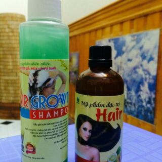 Bộ Lotion tinh dầu bưởi và chai dầu gội bưởi