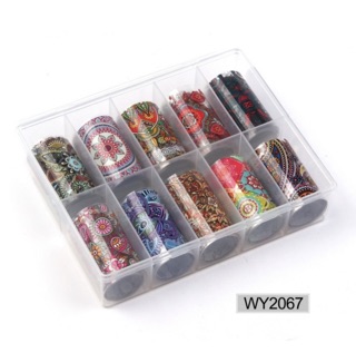 Foil hoạ tiết trang trí móng - Set 10 cuộn
