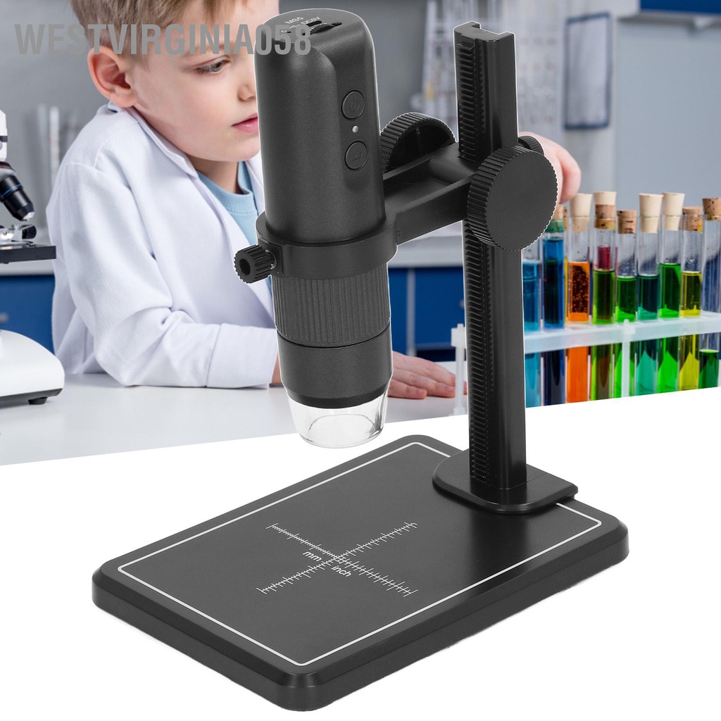 Có thể bán buôn Kính hiển vi điện tử kỹ thuật số WiFi 50X ‑ 1000X với đèn LED có thể điều chỉnh cho sinh viên Hàng giao ngayWestvirginia058