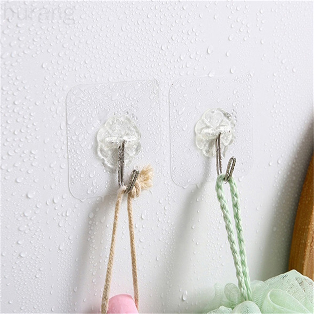 Set 10 Móc Dán Tường Trong Suốt Treo Đồ Tiện Lợi