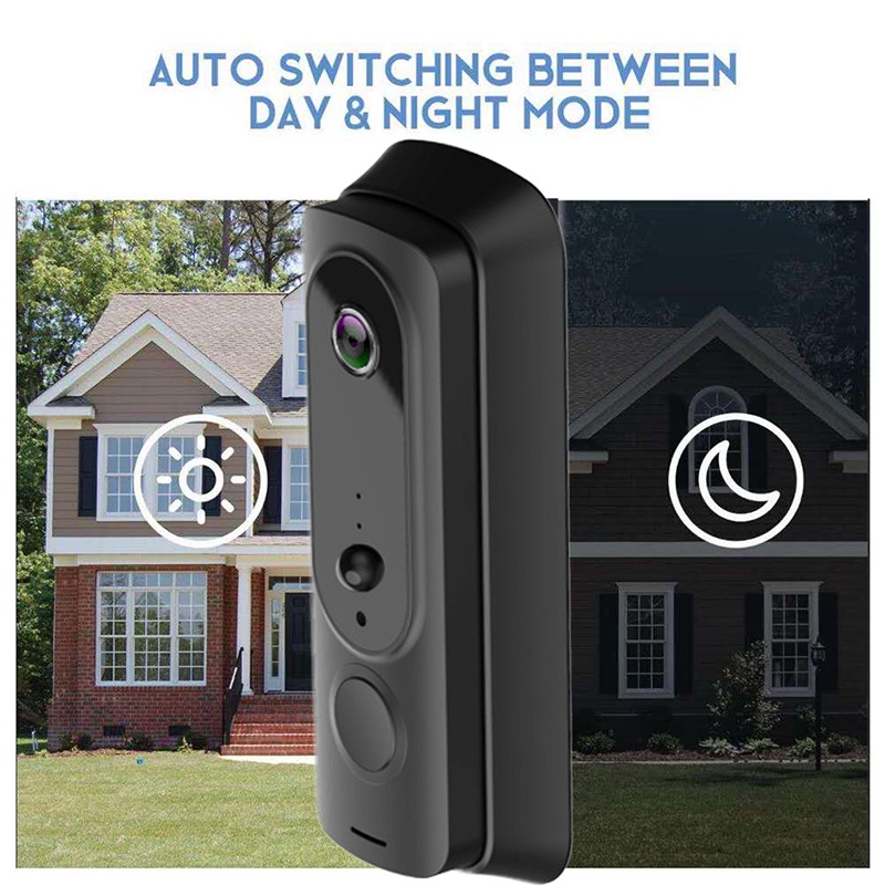 Chuông cửa thông minh wifi T5 Tuya không dây có camera 1080P FHD kèm phụ kiện IR nhìn ban đêm