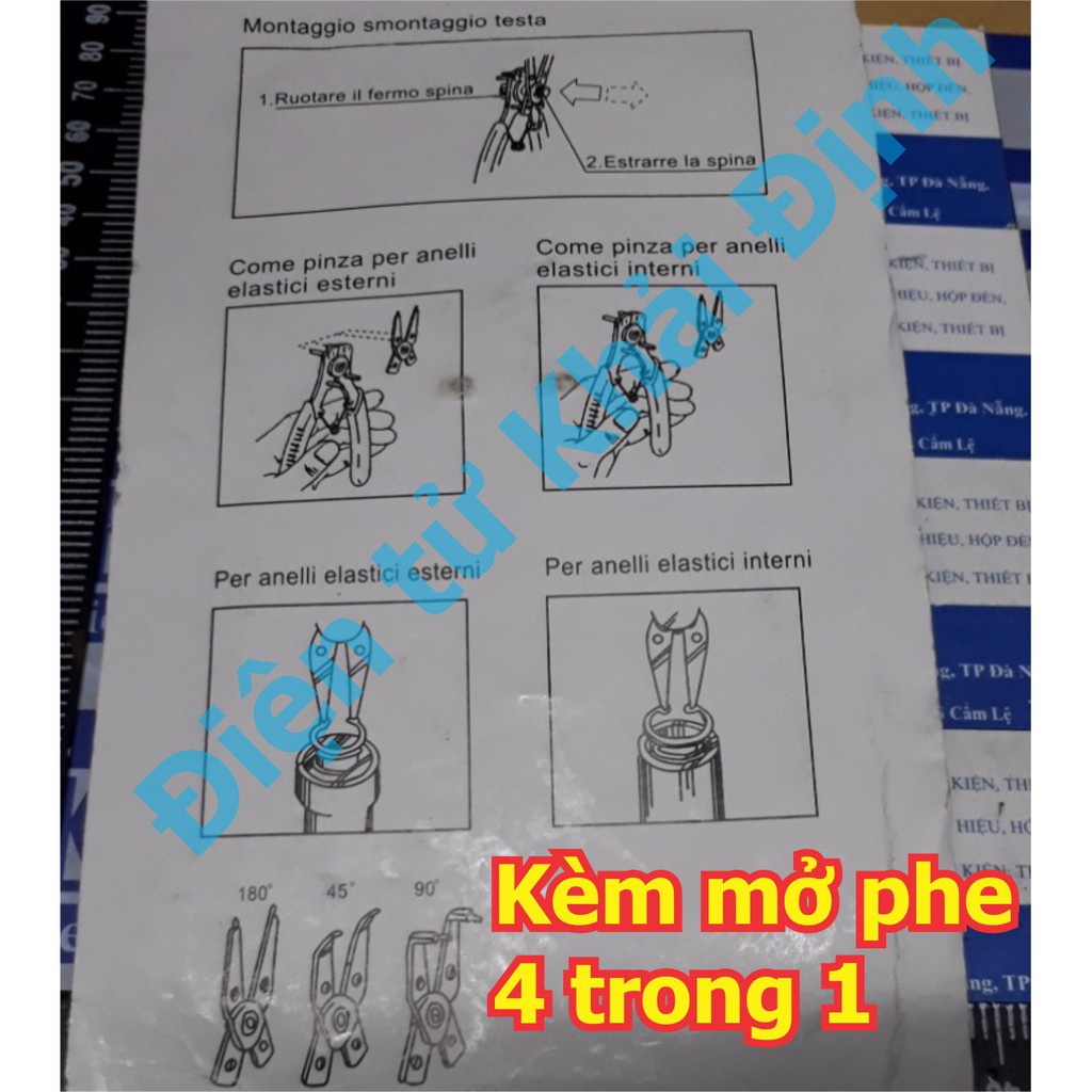 kèm mở phe 150mm 6 inch, 4 trong 1, mở được cho 2 kiểu phe A, B kde5357