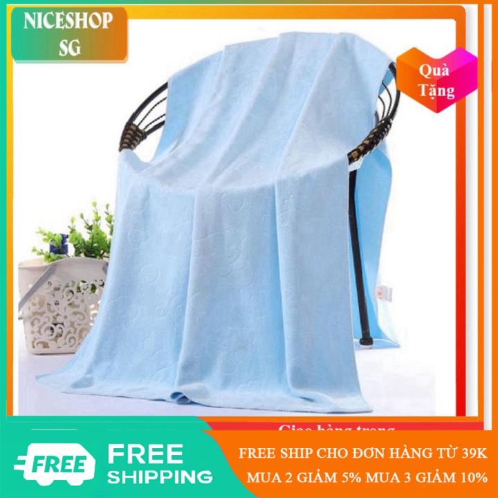 Khăn tắm đi biển 70x140cm sợi tổng hợp, hình gấu bông nhanh khô, thấm nước tốt - GD0691