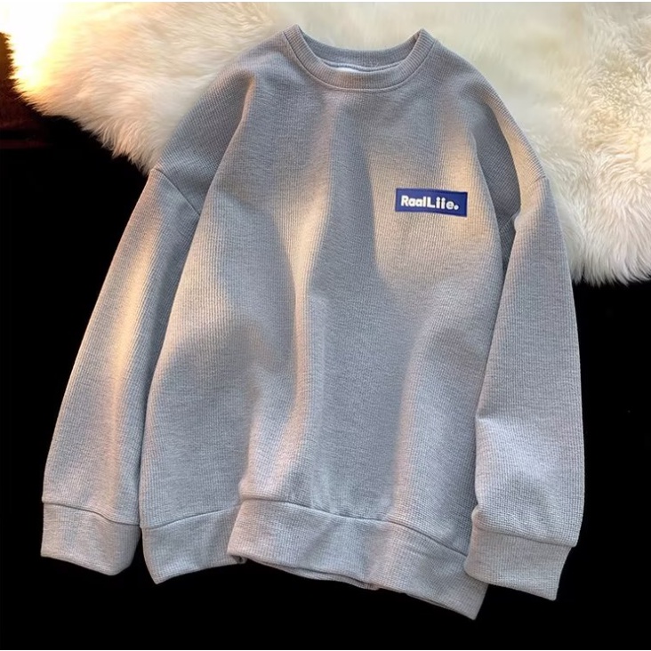 Áo Sweater Cổ Tròn Dáng Rộng Thiết Kế Đơn Giản Thời Trang Dành Cho Cả Nam Và áo sweater nữ form rộng
