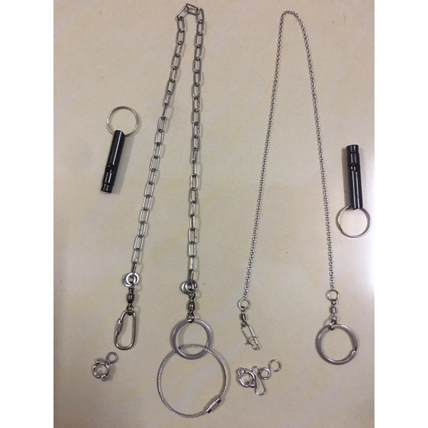 Combo Còi Huấn Luyện và Xích Chân Vẹt Inox Cho: Sun, Ngực Hồng, Cockatia, GC, (Lory, Hahn, Monk, xích: Không có còi))