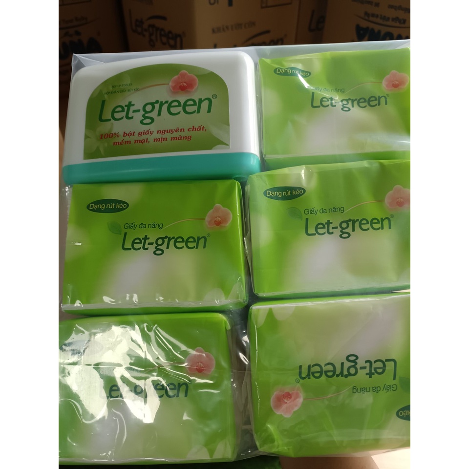 Khăn giấy vệ sinh Let-Green cao cấp 130 tờ:- mua 06  Đảm bảo sự sạch sẽ và an toàn cho gia đình