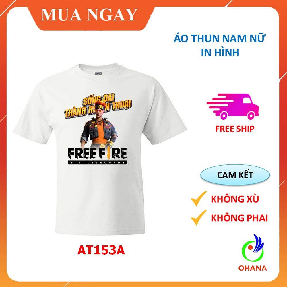 Áo thun nam nữ Unisex in hình FREE FIRE đẹp cao cấp không phai cổ tròn ILO AT153A