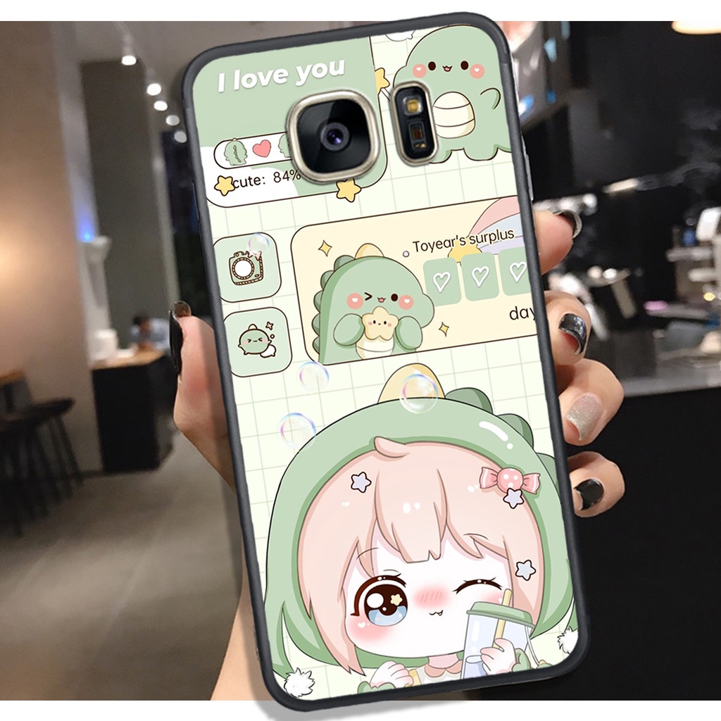 [HOT]ỐP SAMSUNG S6 - S6E = S7 - S7E , IN HÌNH KHỦNG LONG CHIBI SIÊU DỄ THƯƠNG.
