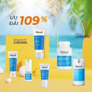[COMBO] Set loại bỏ mụn Murad (Pure Skin, Clarifying cleanser, Invisiscar, Outsmart, Oil And Pore SPF 45 | Pa++++)