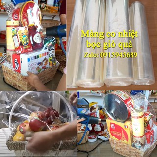 20 Túi Màng Co Bọc Giỏ Quà ,Giỏ Hoa Quả ,Màng Co Khay Gỗ,Khay Hoa Quả Hàng Loại 1 ,Trong,Sáng,Bóng Đủ Size